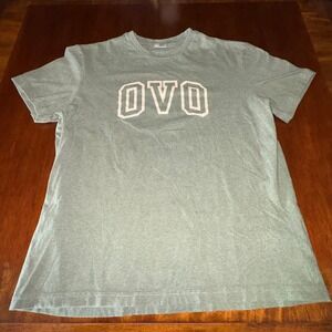 OVO Owl Logo T-Shirt Medium Drake October's Very Own Green Tee‎ Made in Canada